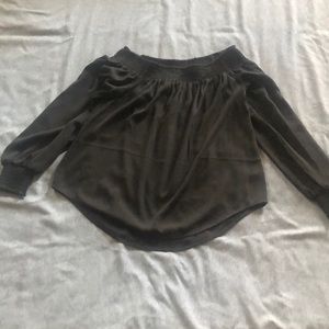 Express Off the Shoulder Long Sleeve Shirt